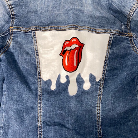 Custom patched and painted denim jacket - Picture 2 of 4